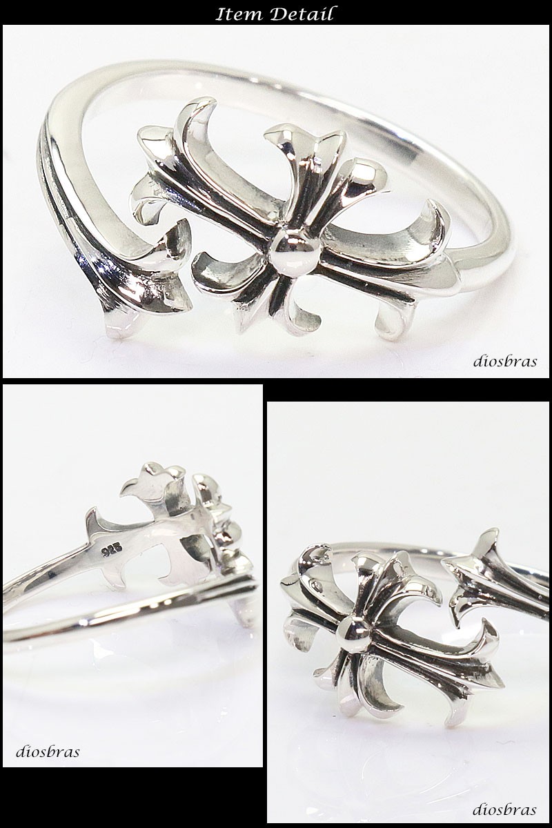 シルバー925 シルバーリング クロス 十字架 シンプルクロス 極小