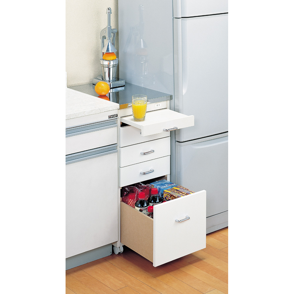 dinos（ディノス） ［幅30奥行55cm］ ステンレス天板隙間収納 引き出し