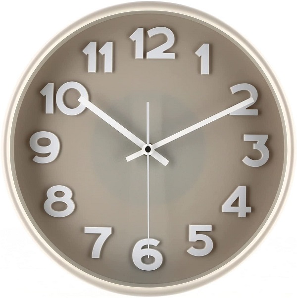 不二貿易（Fuji Boeki） 掛け時計 静音 木製 北欧 軽量 おしゃれ 木目