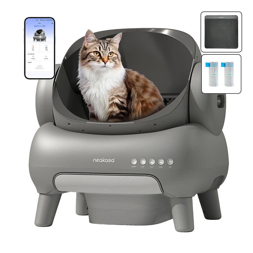 Neakasa ネアカサ M1 オープン型全自動型猫トイレ ( グレー ホワイト