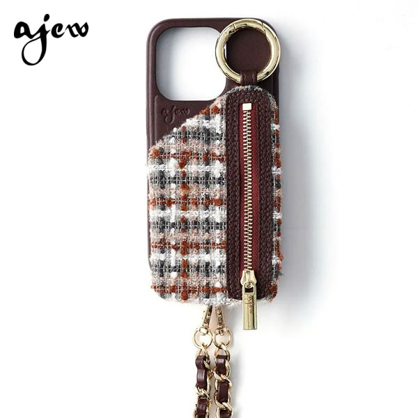 ajew（エジュー） iPhone対応 ajew tweed cadenas zipphone case