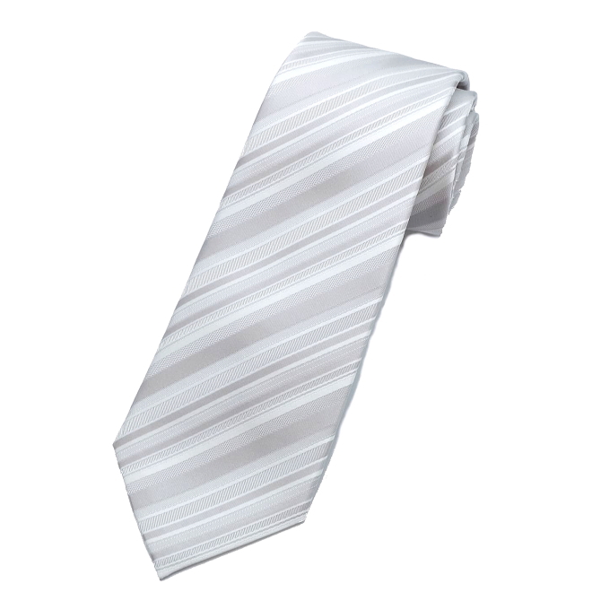 細い ネクタイ 結婚式 シルク シルバー ストライプ 柄 ナロータイ 5cm