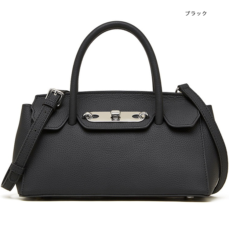本革 ショルダーバッグ レディース 通勤 ハンドバッグ 黒 横長 2way 斜