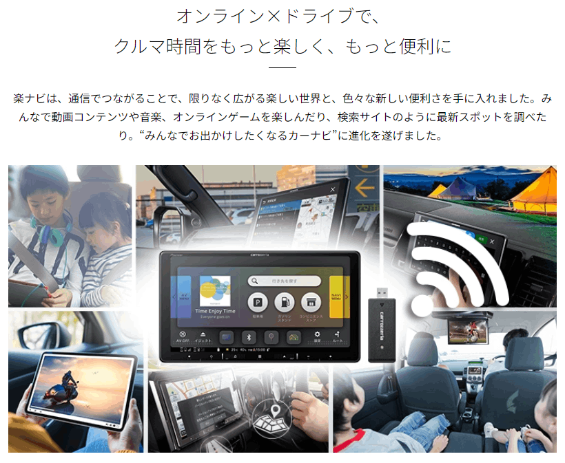 楽ナビ AVIC-RZ721 カロッツェリア パイオニア 7インチ カーナビ 2D