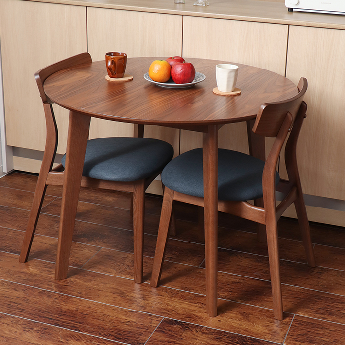 ヤマソロ ダイニングテーブル 2人用 丸型 丸 壁付け 半円 北欧