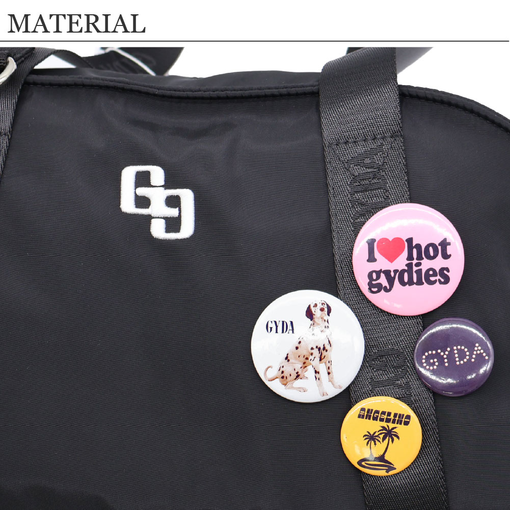 GYDA（ジェイダ） ボストンバッグ 可愛いバッジ付き レディース