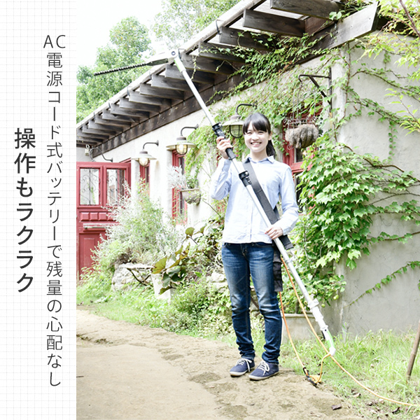 山善（YAMAZEN） 高枝ヘッジトリマー AC電源タイプ 10m延長コード付き