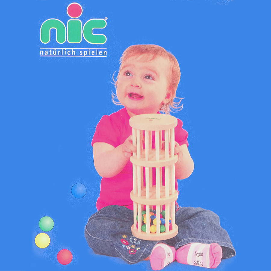 ドラム玉落とし 木のおもちゃ NIC ニック カラフル木玉 木製 玩具
