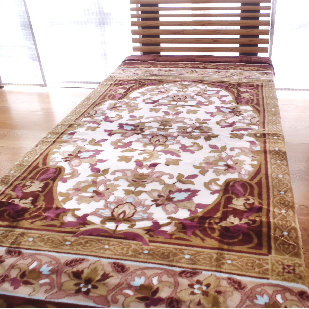 西川（nishikawa） ダブル毛布 アクリルニューマイヤー 軽量 ブラウン