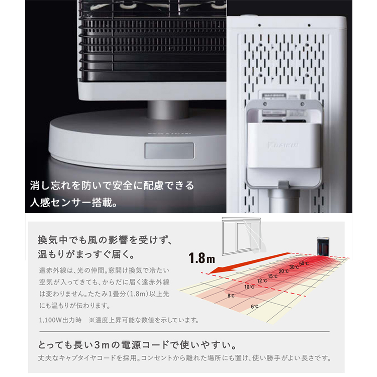 ダイキン（DAIKIN） セラムヒート 遠赤外線暖房機 暖房器具 節電 快適