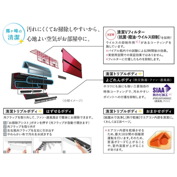 霧ヶ峰 MSZ-FLV4021S-R 三菱電機 ルームエアコン FLシリーズ 14畳 三菱