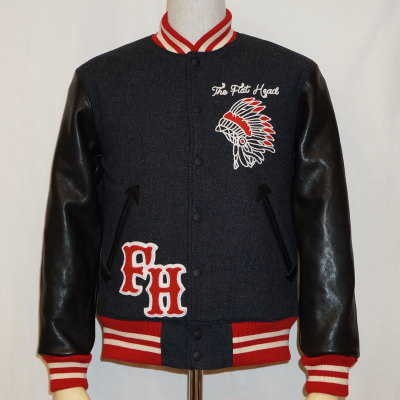 The Flat Head（フラッドヘッド） STJ-61-ネイビーブラック-スタジャン