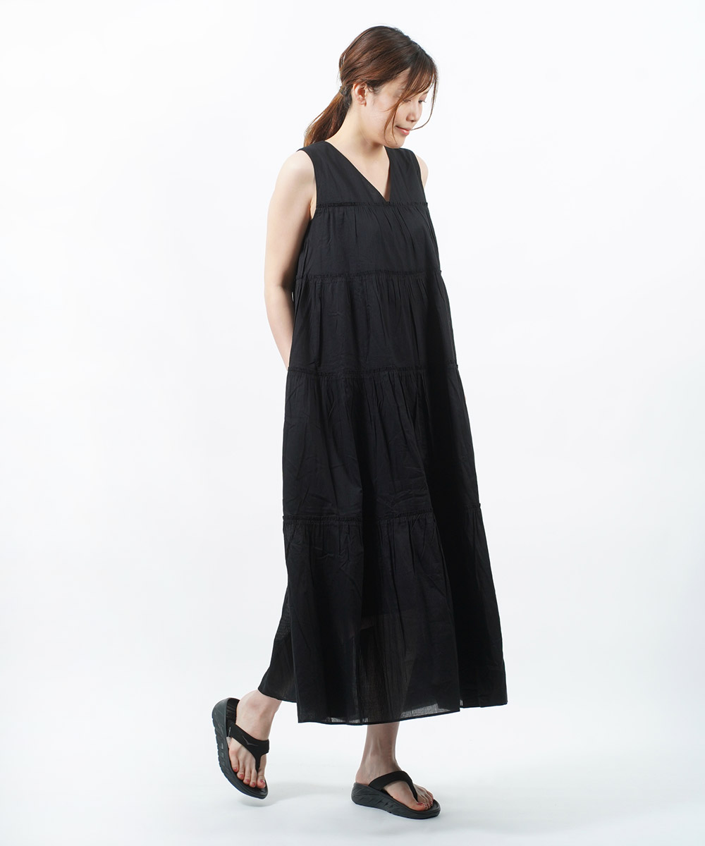 NE QUITTEZ PAS!（ヌキテパ） ティアードギャザーワンピース CTN DOBBY
