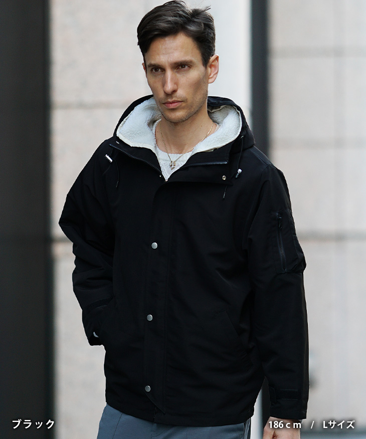 joker（ジョーカー） マウンテンパーカー メンズ 冬 ボア 着脱可能