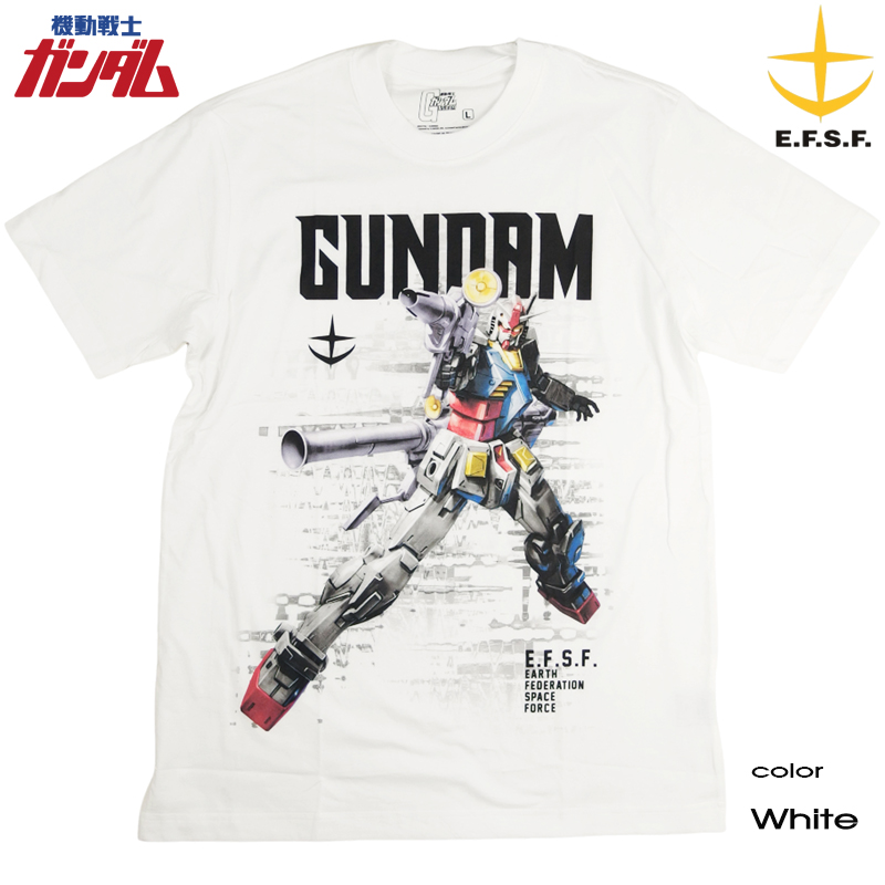 機動戦士ガンダム Tシャツ 半袖 RX-78-2 GUNDAM ジオング 地球防衛軍