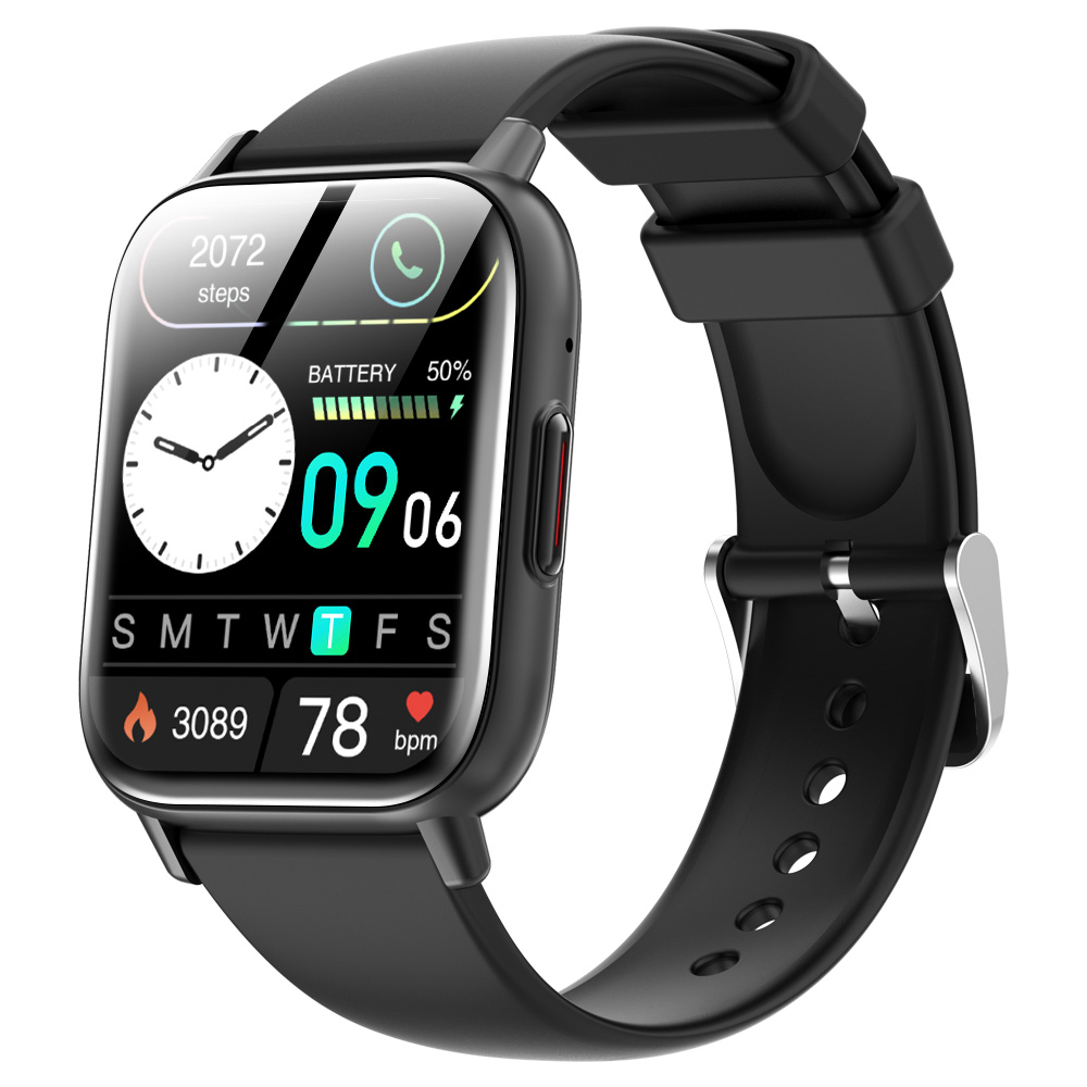 スマートウォッチ Bluetooth通話 1.85インチ大画面 血中酸素 心拍 歩数