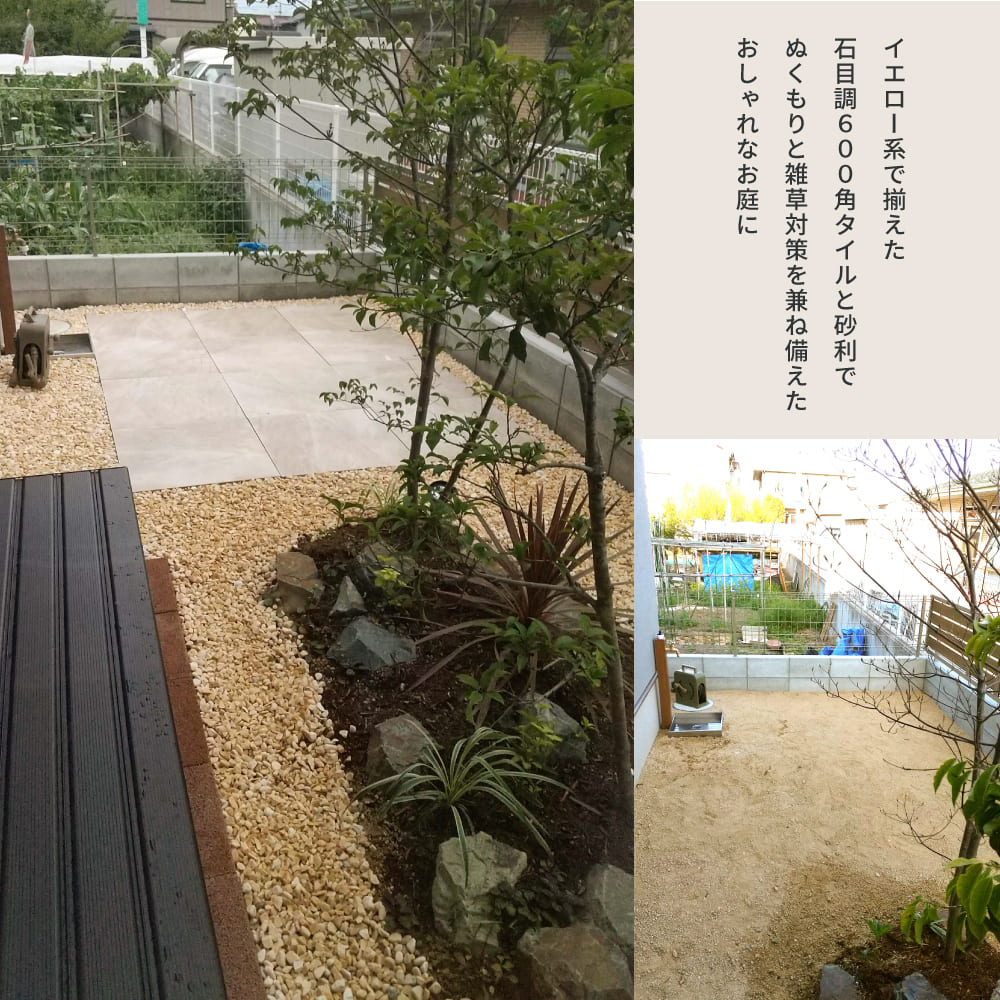 舗石タイル ルイーダ 600角 全3色 ケース販売(2枚入)】雑草対策 厚物