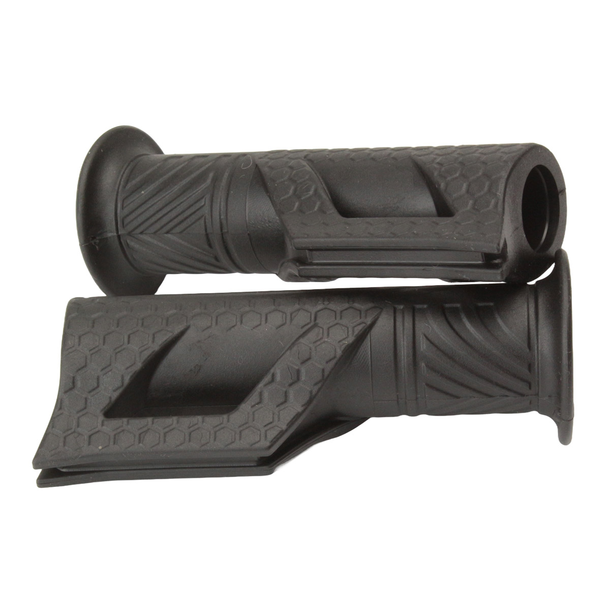 バイク グリップ 貫通タイプ ラバー スロットルアシスト付 ツーリング