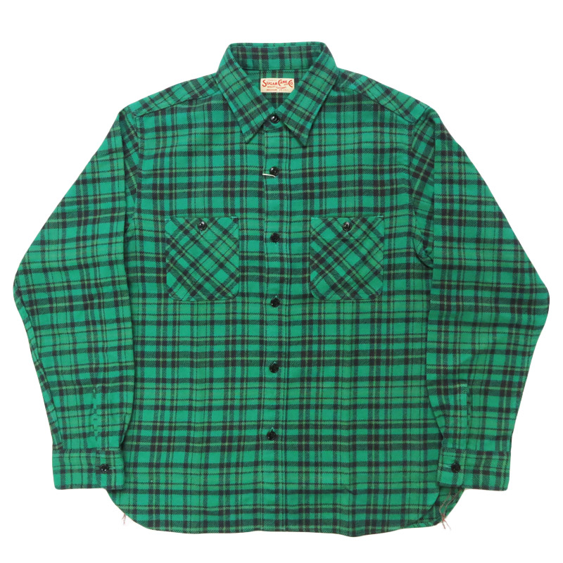 シュガーケーン SUGAR CANE 長袖 ワークシャツ ツイルチェック SC29559