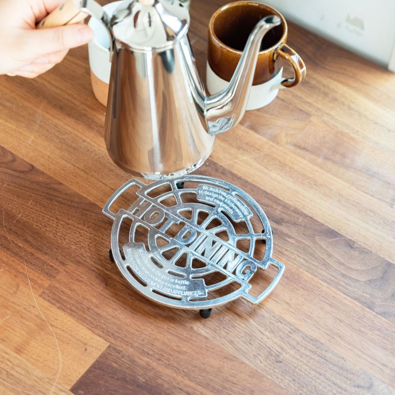 鍋しき トリベット アルミ 鍋敷 シルバー サークル 丸 アルミ