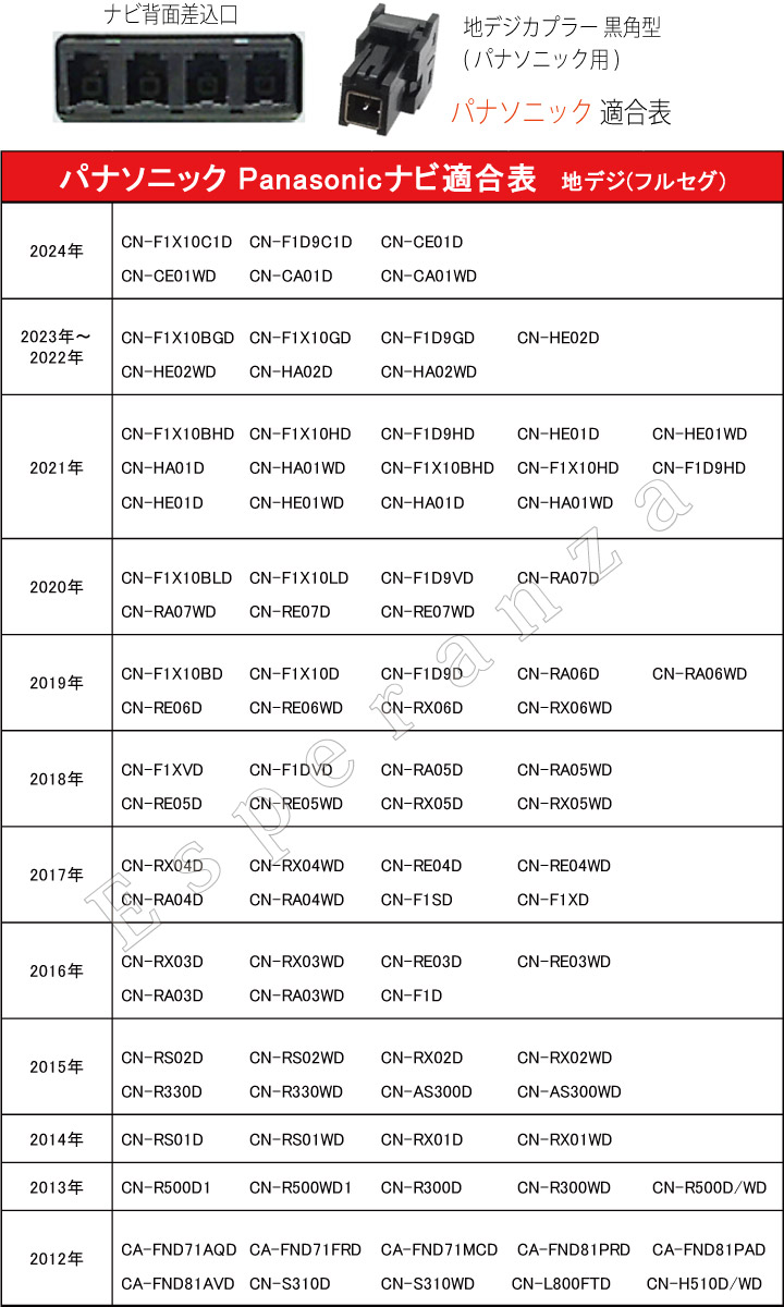 Strada 17年ナビ パナソニック ストラーダ用 TVアンテナ4本セット CN