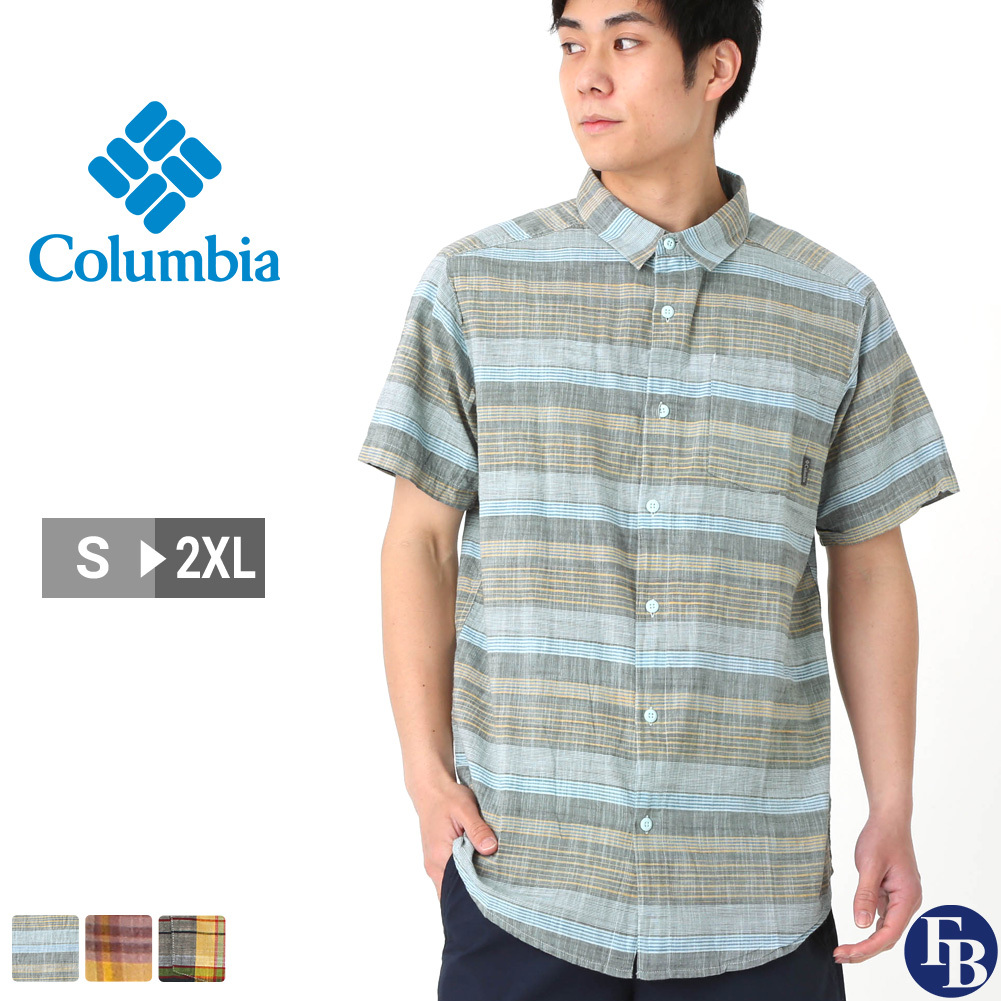 Columbia（コロンビア） シャツ メンズ チェック 半袖 薄手 チェック
