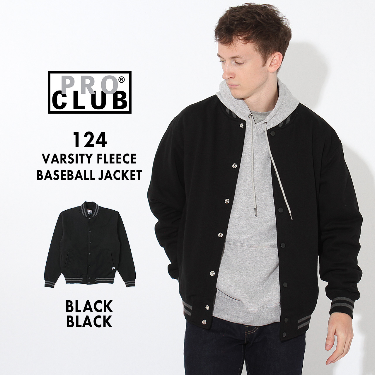 PRO CLUB（プロクラブ） ヘビーウェイト 13oz 無地 スタジャン メンズ