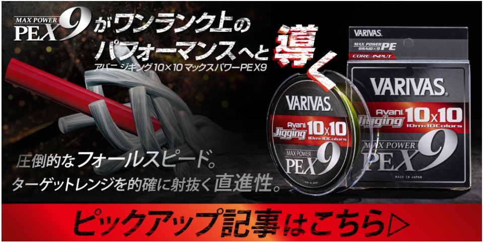VARIVAS（バリバス） アバニ ジギング 10×10 マックスパワーPE X9