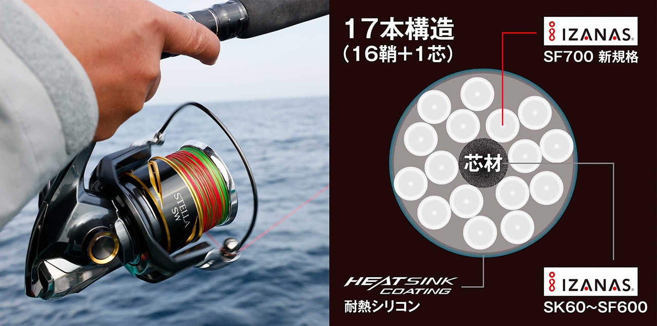 OCEA シマノ/SHIMANO オシア 17+ PE 100m連結×12 5カラー 8,10,12,15号