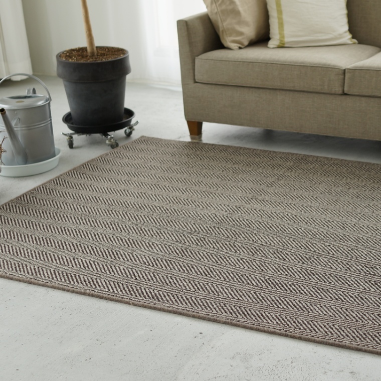 スミノエ ラグ タフテッドラグ ウールスコット ヘリンボーン 200×200cm