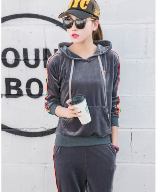 セットアップ レディース ベルベット ジャージ 上下セット 長袖 送料