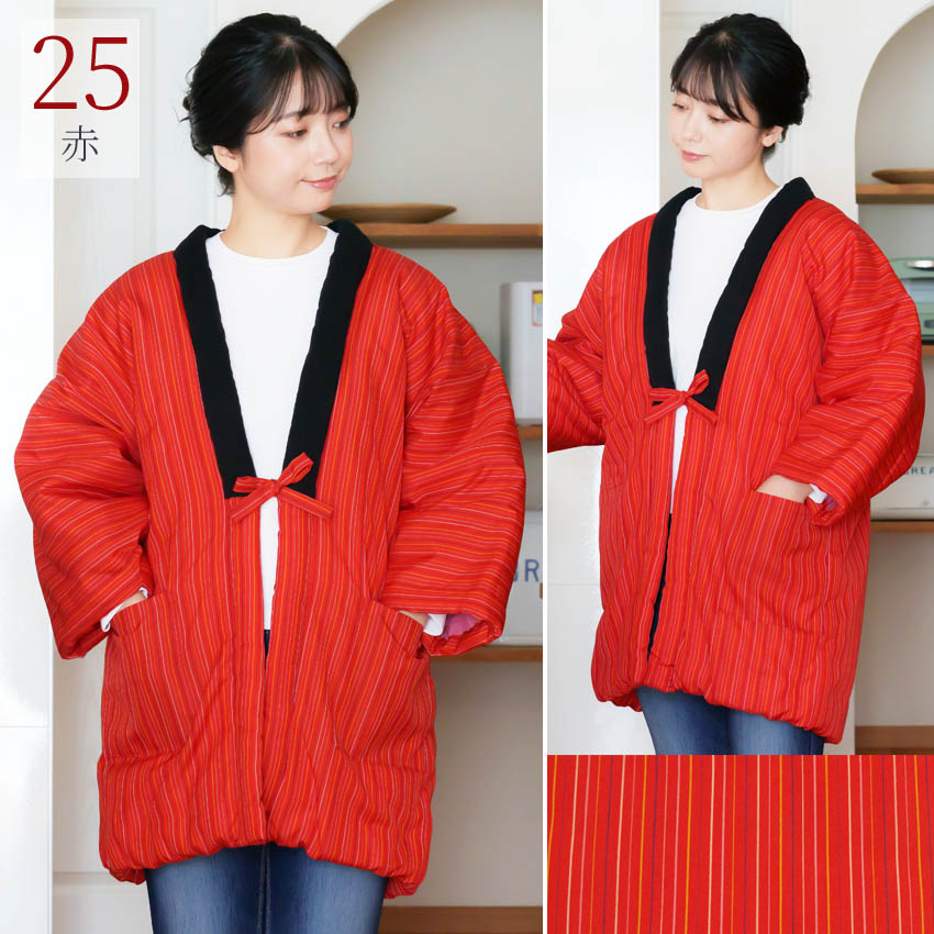 布和里 半纏 レディース 久留米 はんてん 女性 綿入れ 半天 日本製 丹