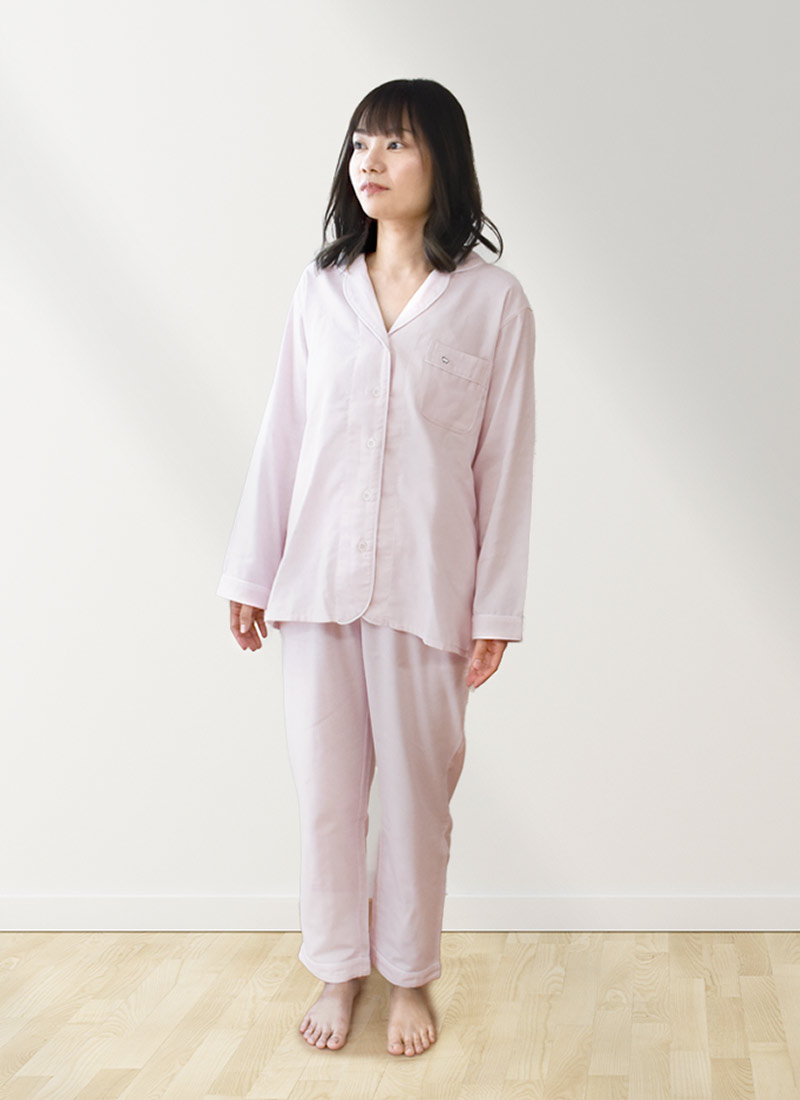 Kaimin Labo パジャマ レディース 日本製 洗える シルク入り 2重ガーゼ