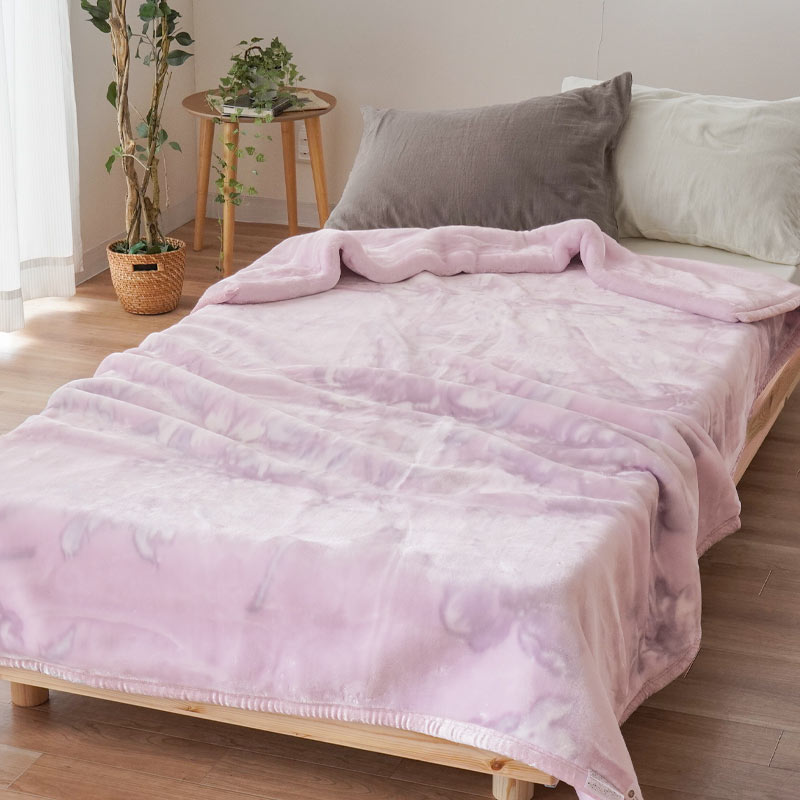 昭和西川 暖かい毛布 シングル 衿付きハイボリューム2枚合わせマイヤー