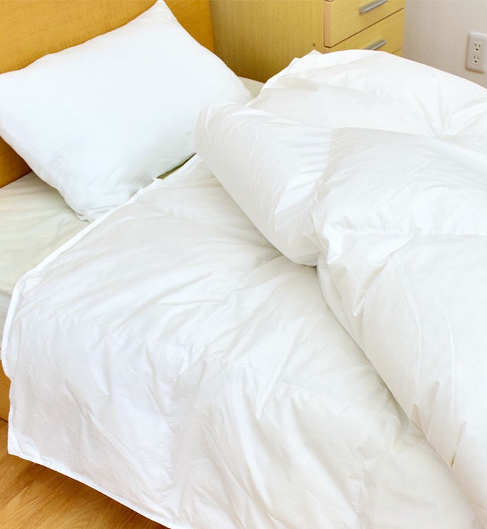 羽毛布団 ダブル 日本製 ダウン85%オールシーズン2枚合わせ羽毛