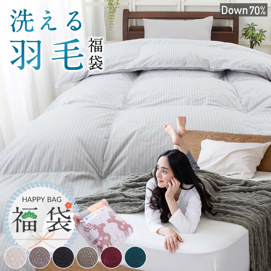 西川（nishikawa） 2026 福袋 羽毛布団 シングル 日本製 洗える ダウン