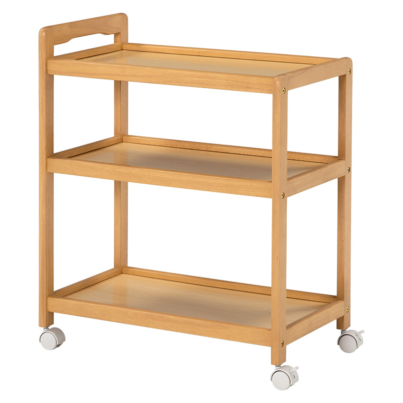 キッチンワゴン キャスター付き 3段 木製 シンプル おしゃれ 作業台