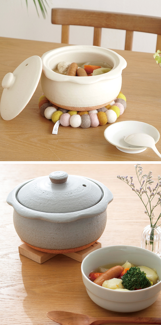 3/8はポイント10倍／ 土鍋 1人用 18cm ココット鍋 陶器 花ココット