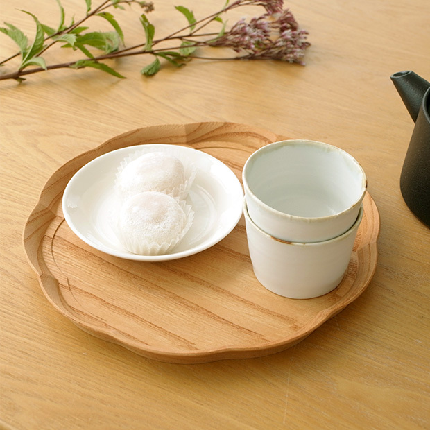 3/5はポイント10倍／ 四十沢木材工芸 KITO 輪花盆 中 ケヤキ 選べる