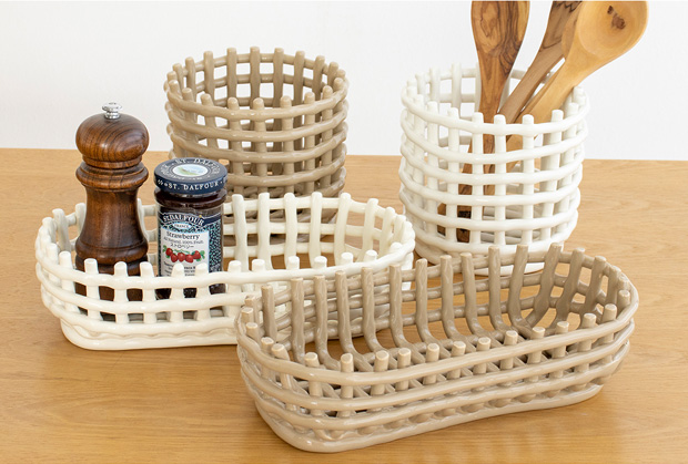 取扱終了】Ferm Living セラミックバスケット スモール ファーム