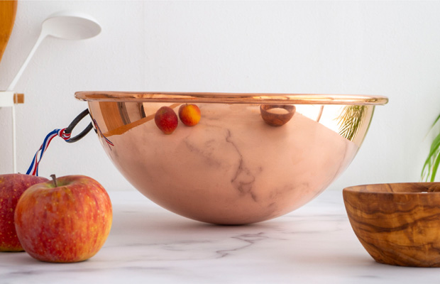 3/5はポイント10倍／ BAUMALU 銅のボウル 32cm 取っ手付き フランス製