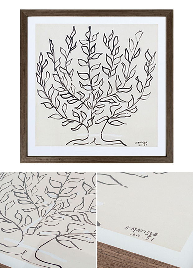 3/8はポイント10倍／ ポスター フレーム付き Le platane S 37.5×37.5cm