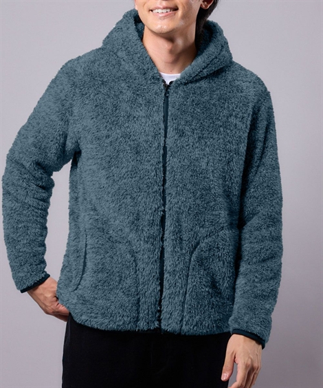 ニッセン（nissen） トップス ふわもこ ボアフリース ジップパーカー