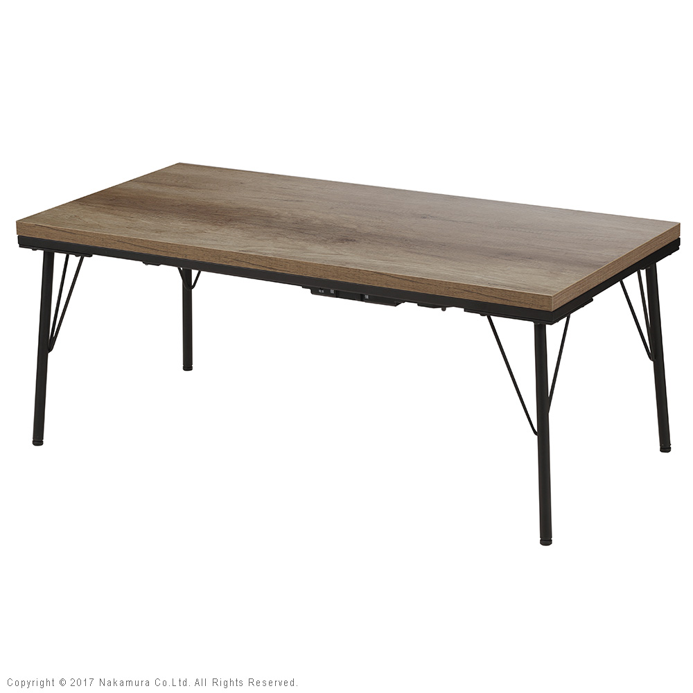 こたつ テーブル ロータイプ 一人用 長方形 おしゃれ 古材風アイアン