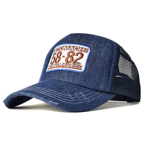 FLAG ON CREW メッシュキャップ メンズ 帽子 CAP ワッペン ダメージ