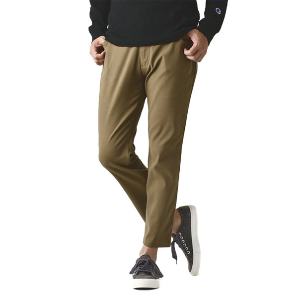 FLAG ON CREW チノパン メンズ ストレッチ アンクルパンツ スリム