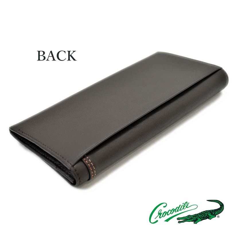 CROCODILE(クロコダイル)二つ折り 長財布 ロングウォレット かぶせ