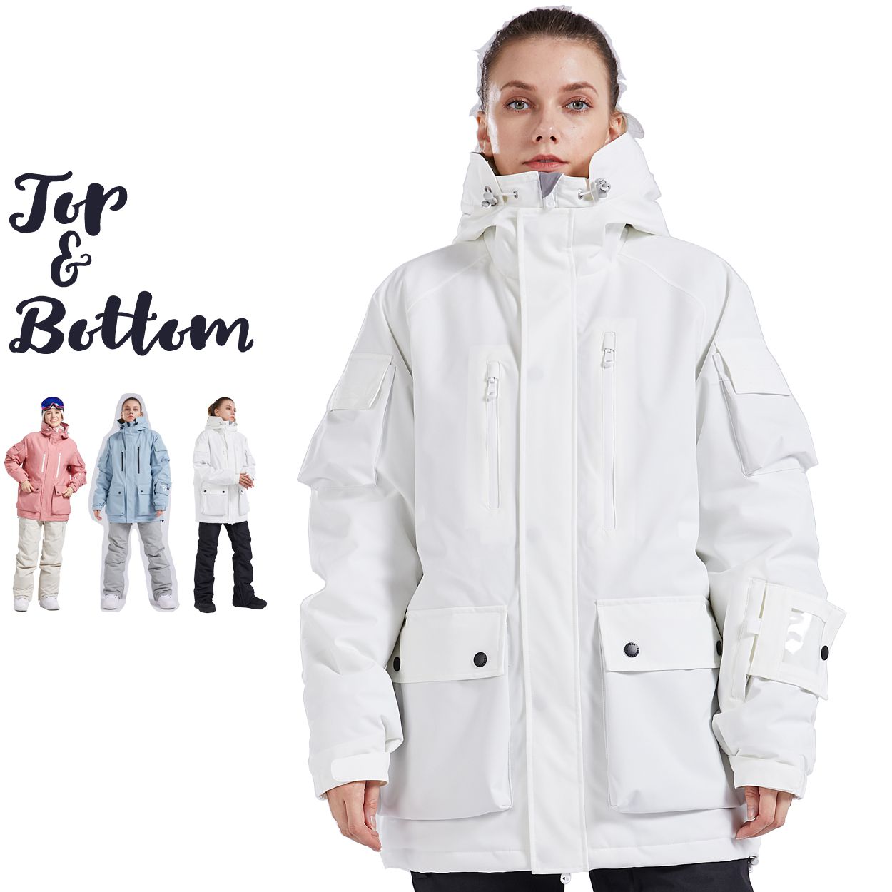 スノーボードウェア スキーウェア レディース メンズ 上下セット ユニ