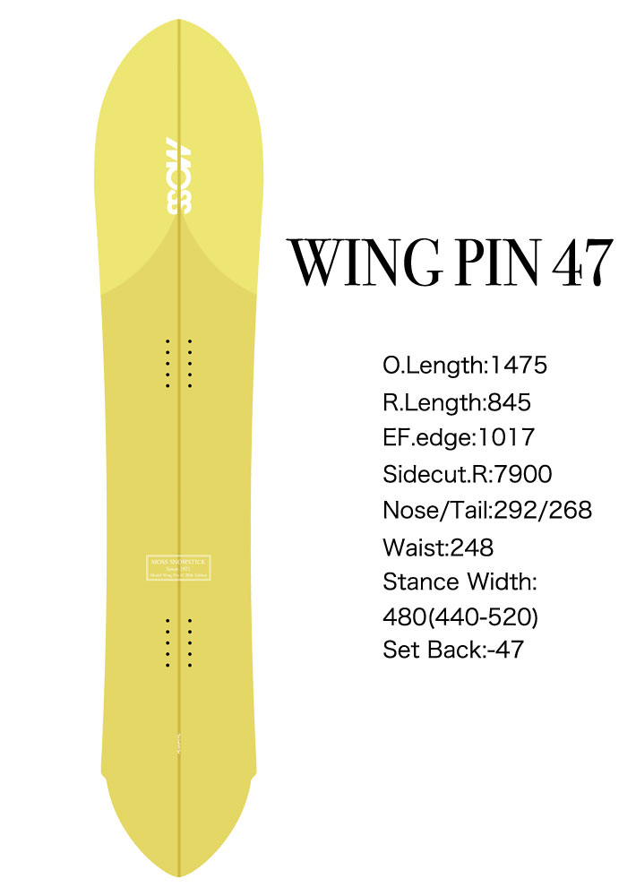 モス（MOSS） 予約商品 26-27 MOSS SNOWSTICK パウダーボード WING