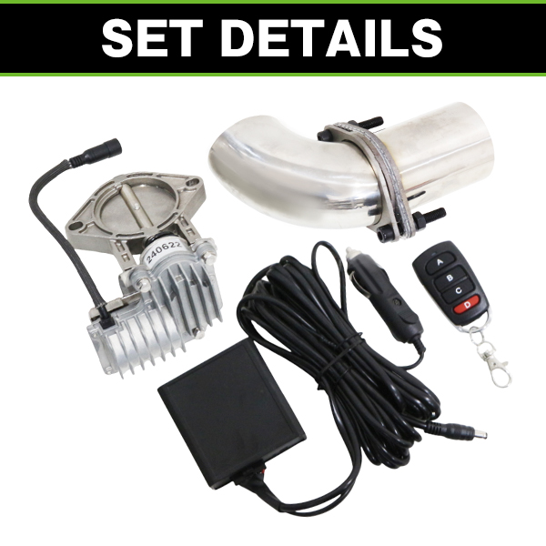 マフラー可変バルブ キット 60.5φ/63mm マフラー用 5段階音量調整付き